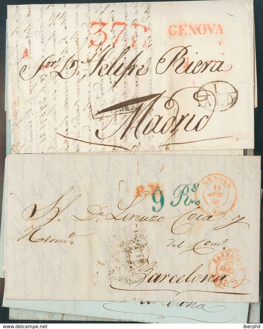 Sardinia, Prephilately. COVER. (1828ca). Interesting Set Of Nine Pre-philatelic Covers Of Sardinia Circulated Between 18 - Sardinien