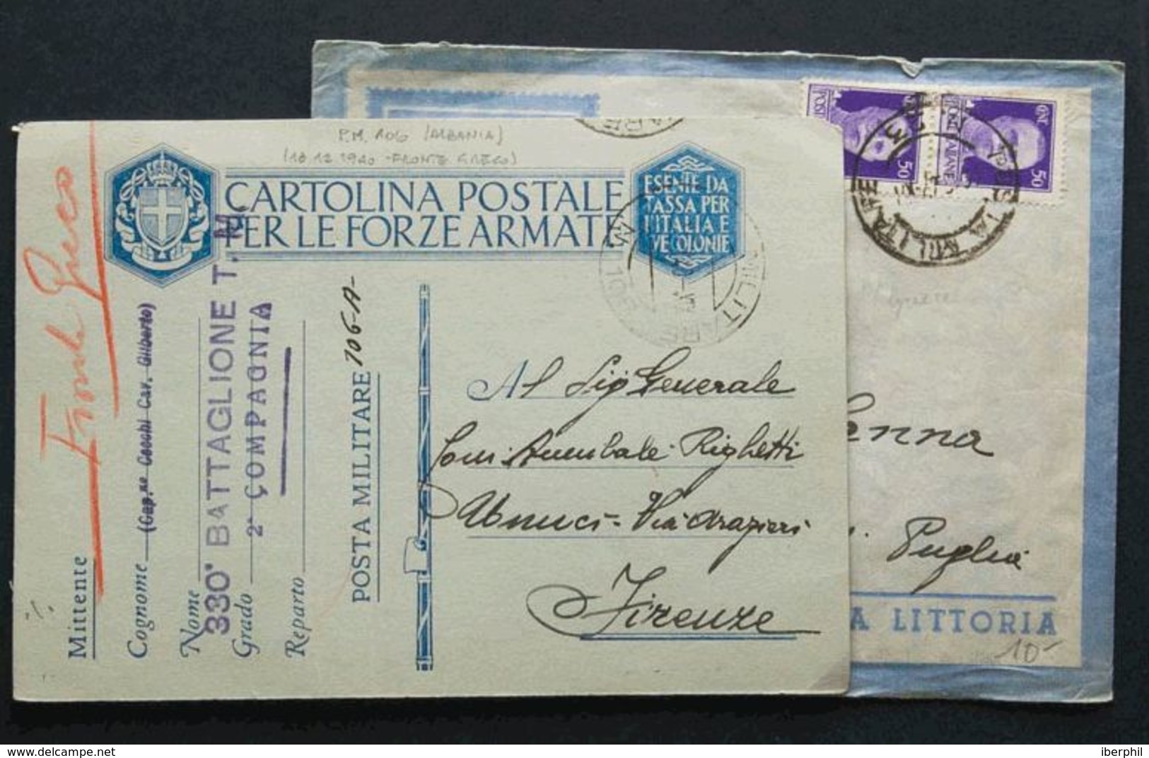Italy. COVER. (1935ca). Interesting Set Of Thirty-two Letters And Cards With Origin In Different Points Of The Italian A - Sin Clasificación