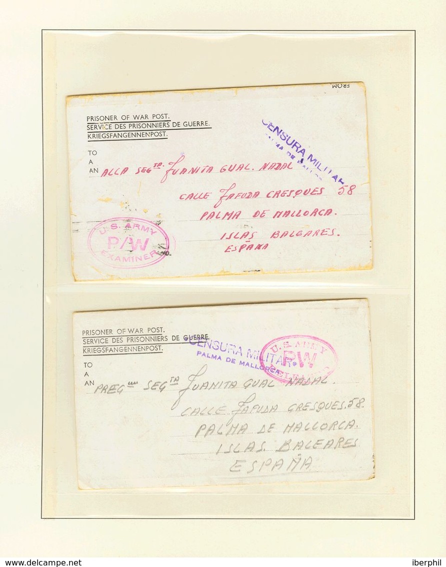 Italy. COVER. (1944ca). Interesting Set Of Six Envelope-cards And Three Postcards With Letterhead PRISONER OF WAR POST,  - Non Classés