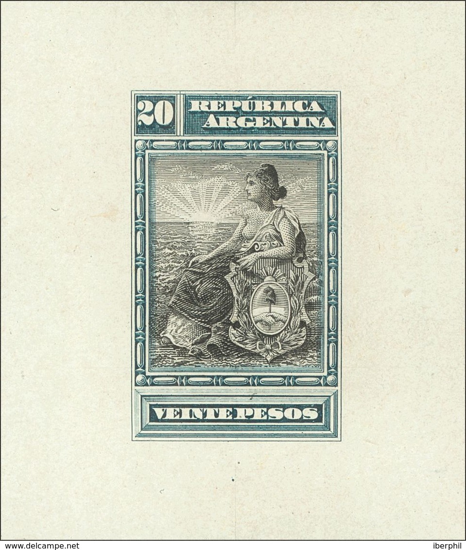 Argentina. (*)Yv 128P, 129P, 130P. 1899. 5 Pesos Rojo Y Negro, 10 Pesos Violeta Y Carmín Y 20 Pesos Azul Y Negro. PRUEBA - Otros & Sin Clasificación