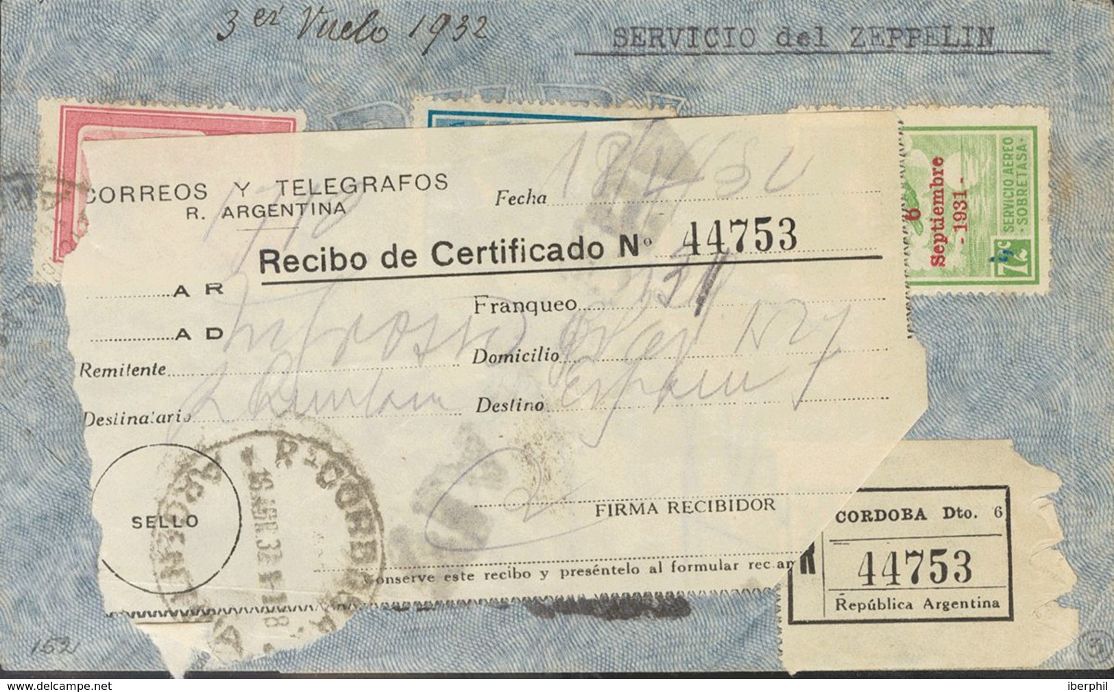 Argentina, Airmail. COVERYv . 1932. Interesting Set Of Five Letters And Cards With Originin BUENOS AIRES And CORDOBA, Ad - Autres & Non Classés