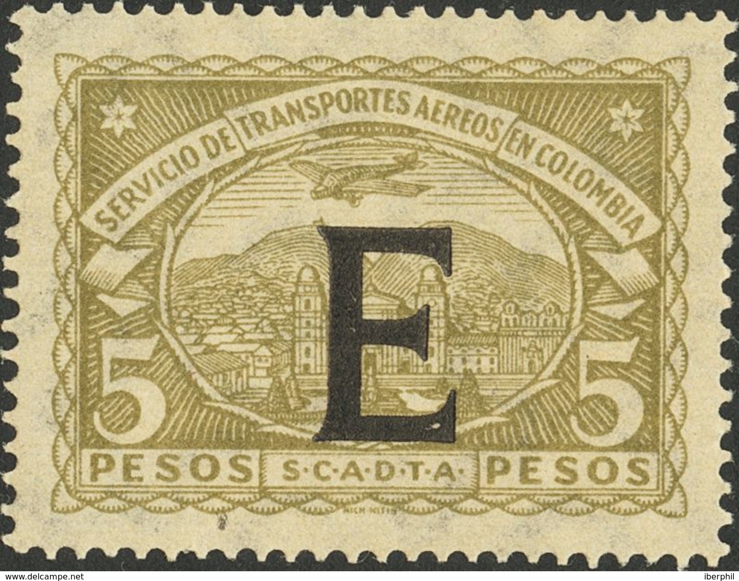 Colombia, Airmail. *Yv 43/47, 49/50, 56. 1923. Complete Set, Twelve Values, Including The 20 Cts Gray With Overprint "R" - Colombia