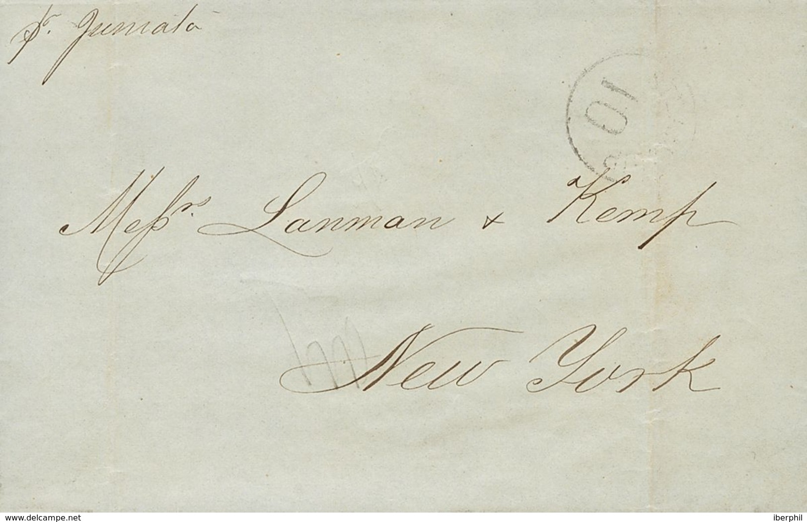 Cuba. SOBRE. 1871. LA HABANA A NUEVA YORK (U.S.A.). Marca STEAMSHIP / 10 Y Nombre Del Vapor Manuscrito Y Al Dorso PHILAD - Otros & Sin Clasificación