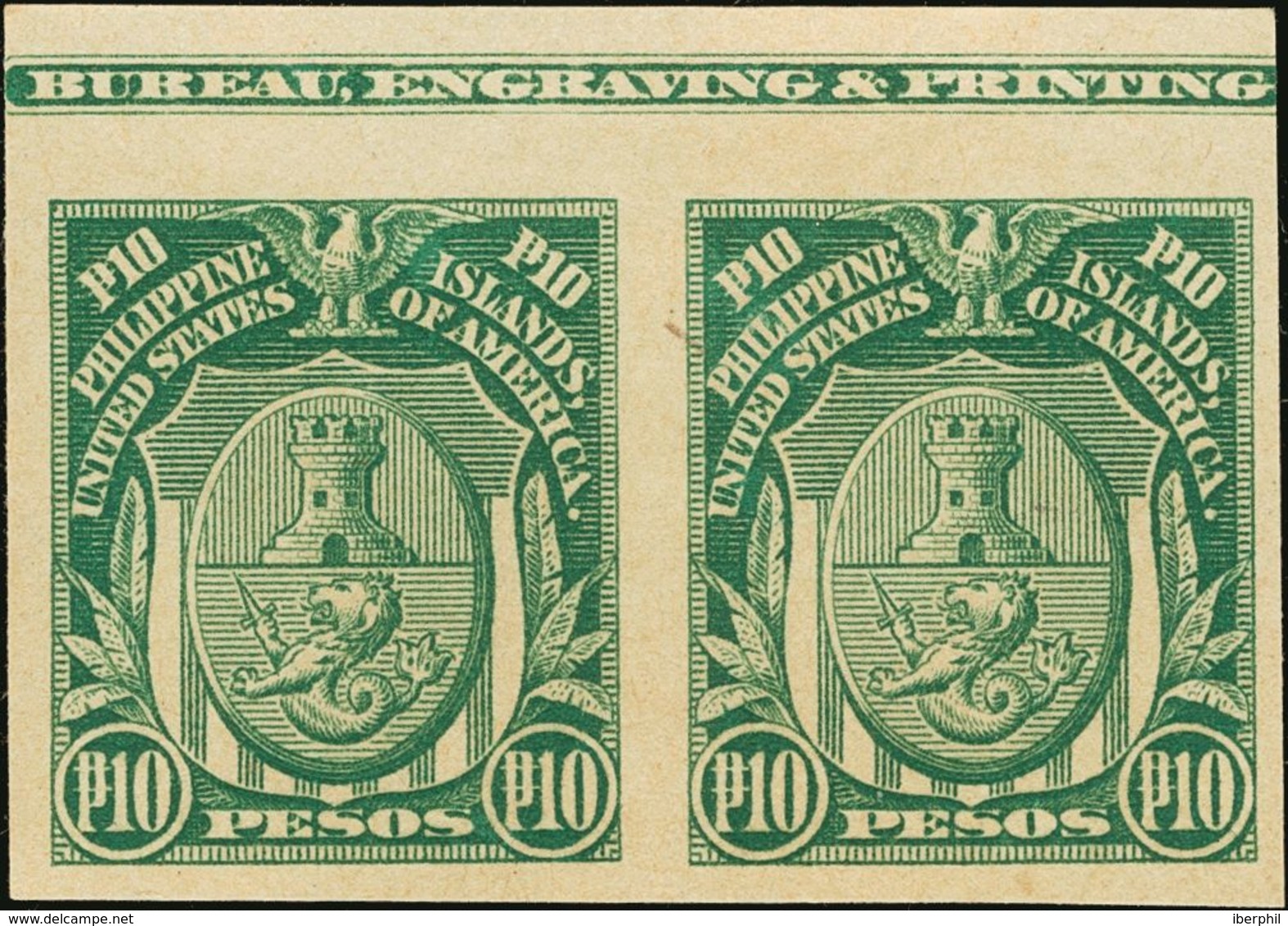 Philippines, U.S. Administration. */(*)Yv 204/25s(2). 1906. Complete Set (except 30 Cts Ultramarine), In Pair. IMPERFORA - Philippines