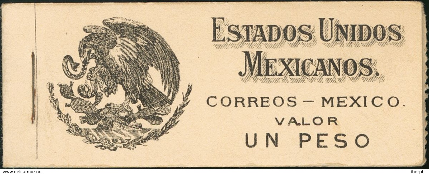 Méjico. **Yv 430A(2), 430B(3), 431A/B(6). 1923. Carnet De 1 Peso Conteniendo Dos Sellos Del 1 Ctvo Castaño, Tres Del 2 C - Mexico