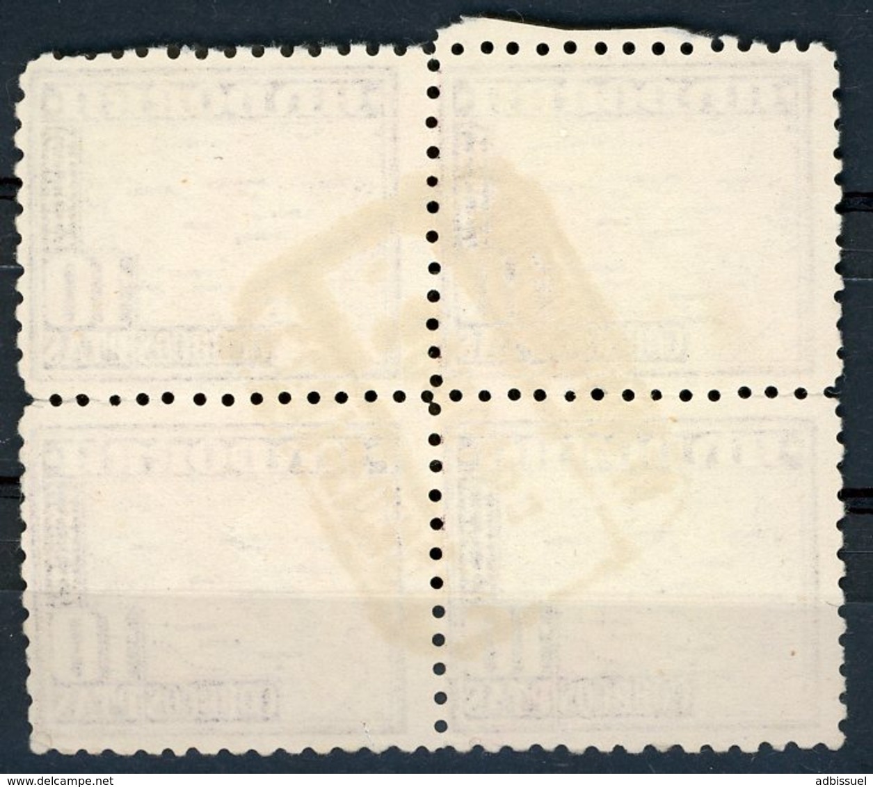 Andorra N° 51. Raro Bloque Se-tenant De 4 Sellos Con Matasellos Certificado (Bloc De 4 Rare Avec Cachet Recommandé). - Used Stamps