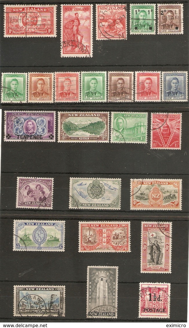 NEW ZEALAND 1936 - 1951 FINE USED COLLECTION OF SETS ON 2 SCANS Cat £39+ - Colecciones & Series