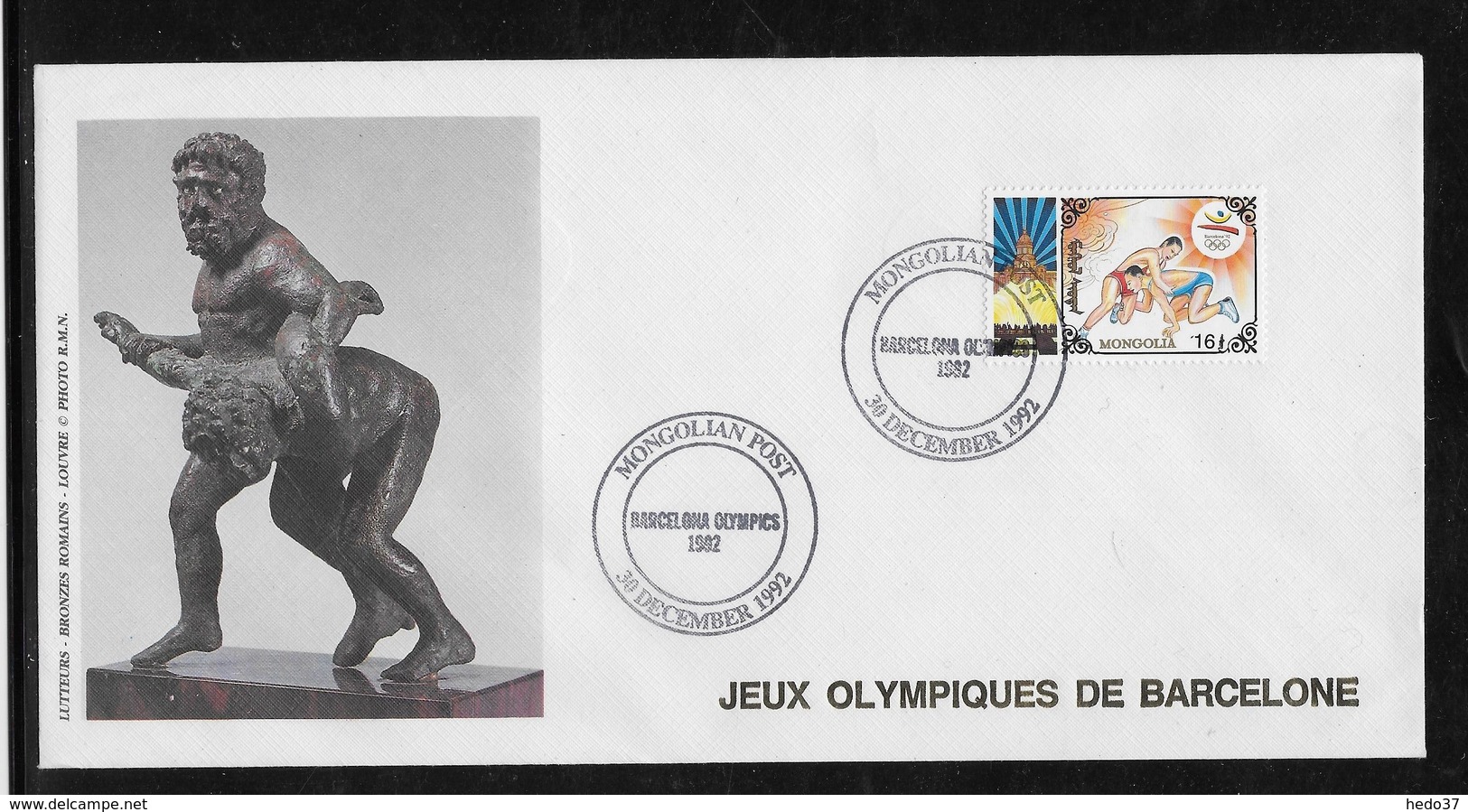 Thème Lutte  - Jeux Olympiques - Sports - Enveloppe - Lotta