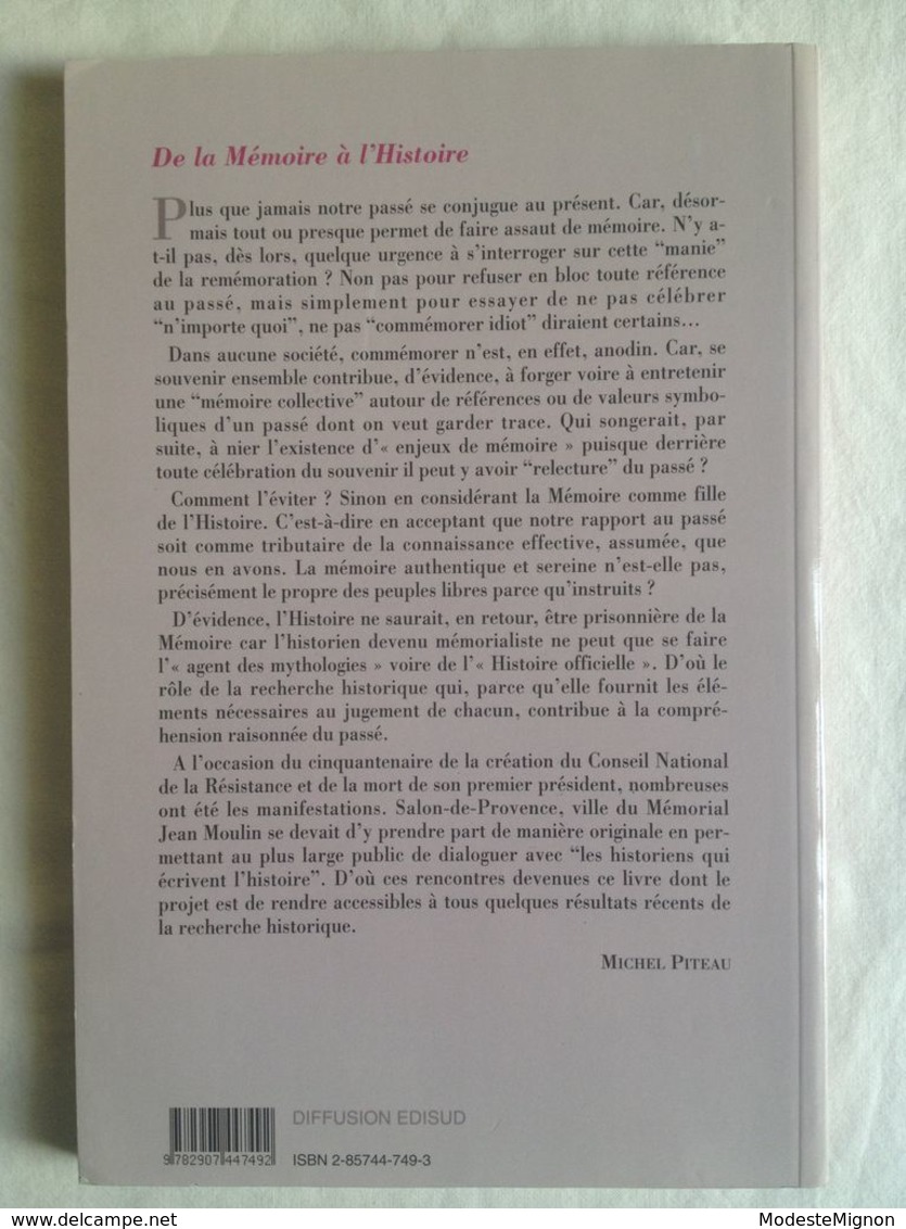 La Provence et la France de Munich à la Libération 1938-1945. Les rencontres de l'Histoire - Salon-de-Provence mai 1993