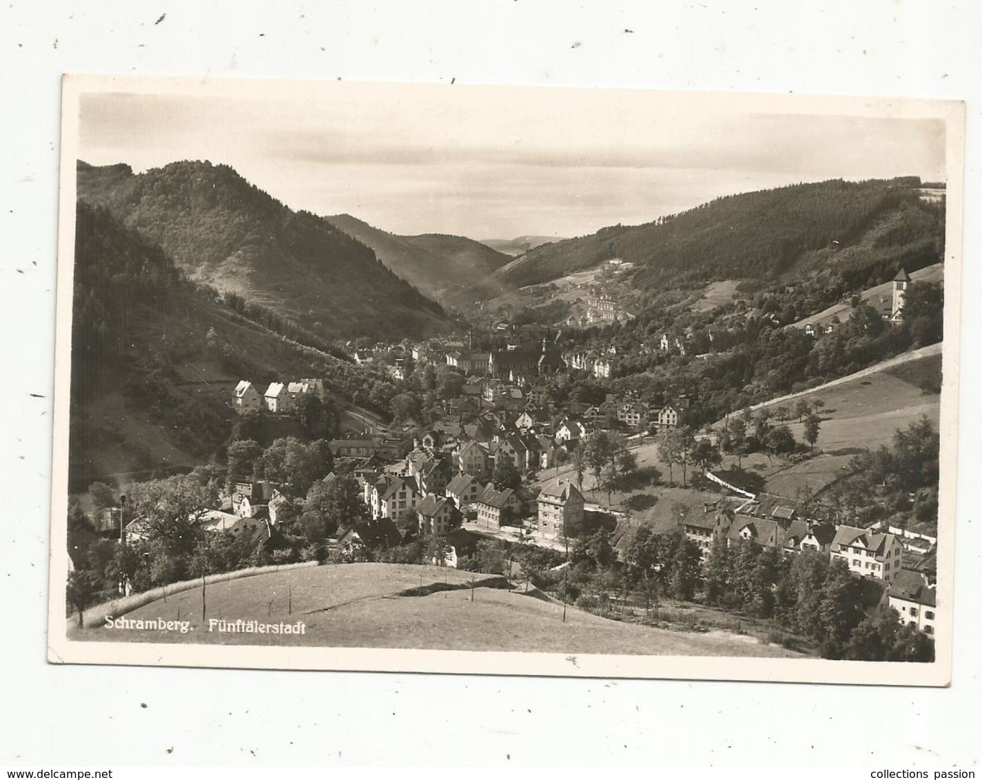 Cp, ALLEMAGNE ,  SCHRAMBERG ,  Fünftälerstadt ,  écrite ,  2 Scans - Schramberg