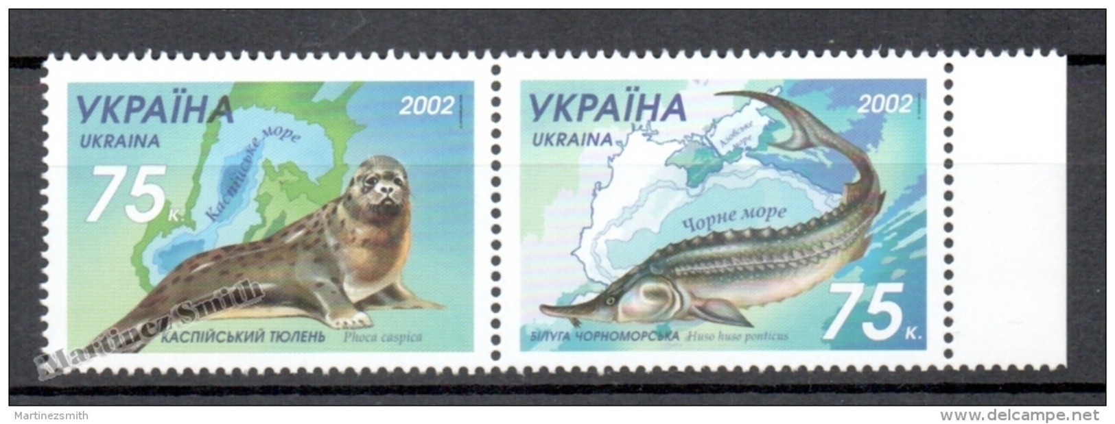 Ukraine 2002 Yvert 475-476, Fauna Protection. The Red Book Of Ukraine. Joint Issue With Kazakhstan - MNH - Ucrania