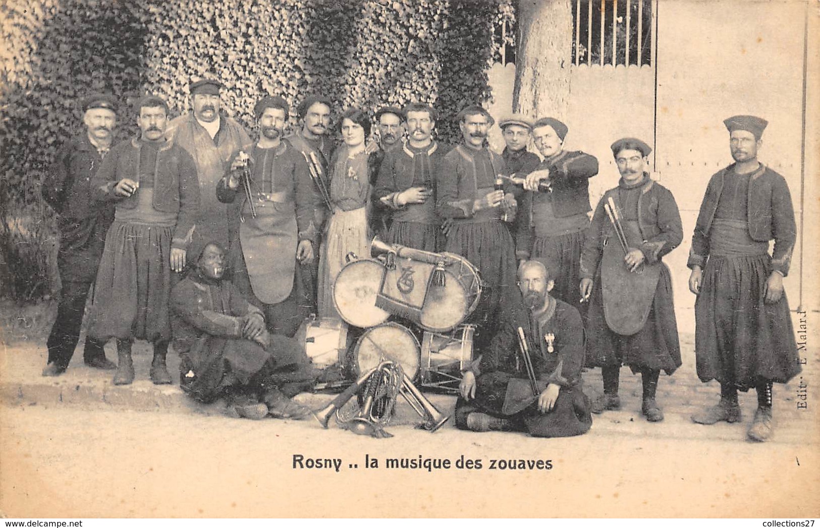 78-ROSNY- LA MUSIQUE DES ZOUAVES - Rosny Sur Seine