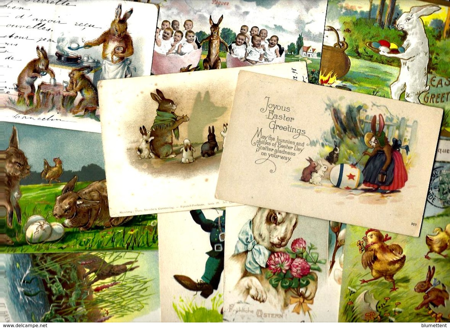 Lot 1800 De 10 CPA Lapins Bunny Dont Position Humaine Fantaisies Déstockage Pour Revendeurs Ou Collectionneurs - 5 - 99 Karten