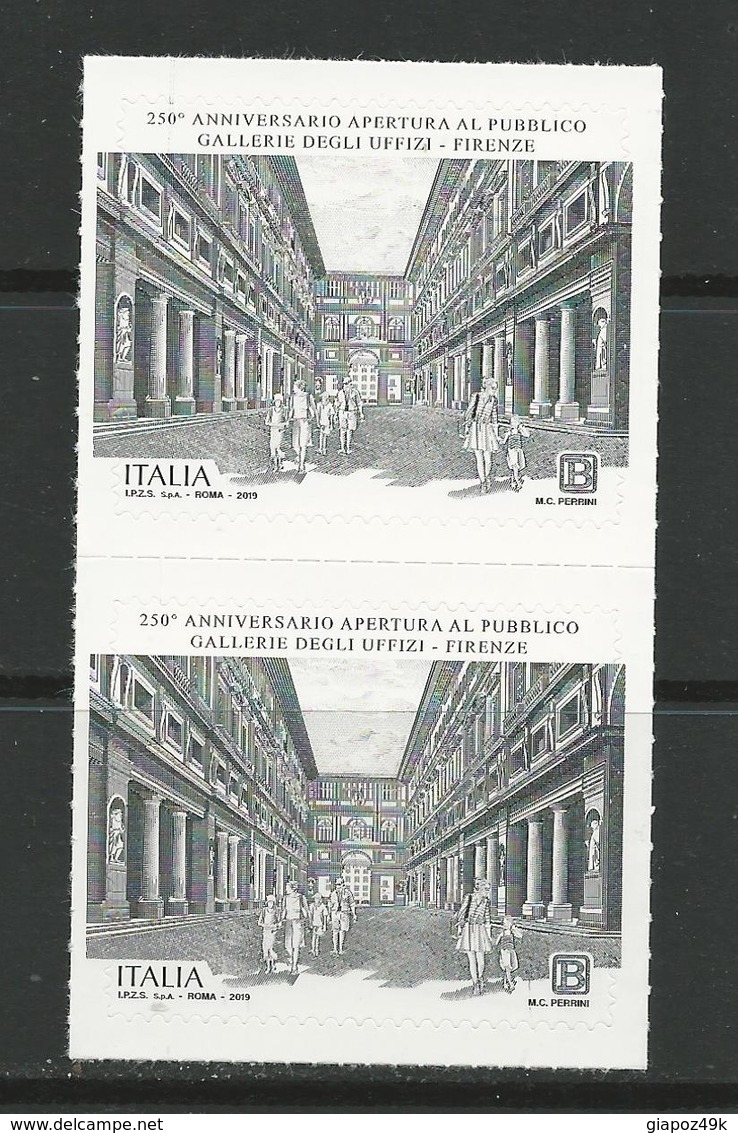 2019 ITALIA - 250° Gallerie Degli Uffizi - Firenze - COPPIA - Adesivi - 2011-20:  Nuevos