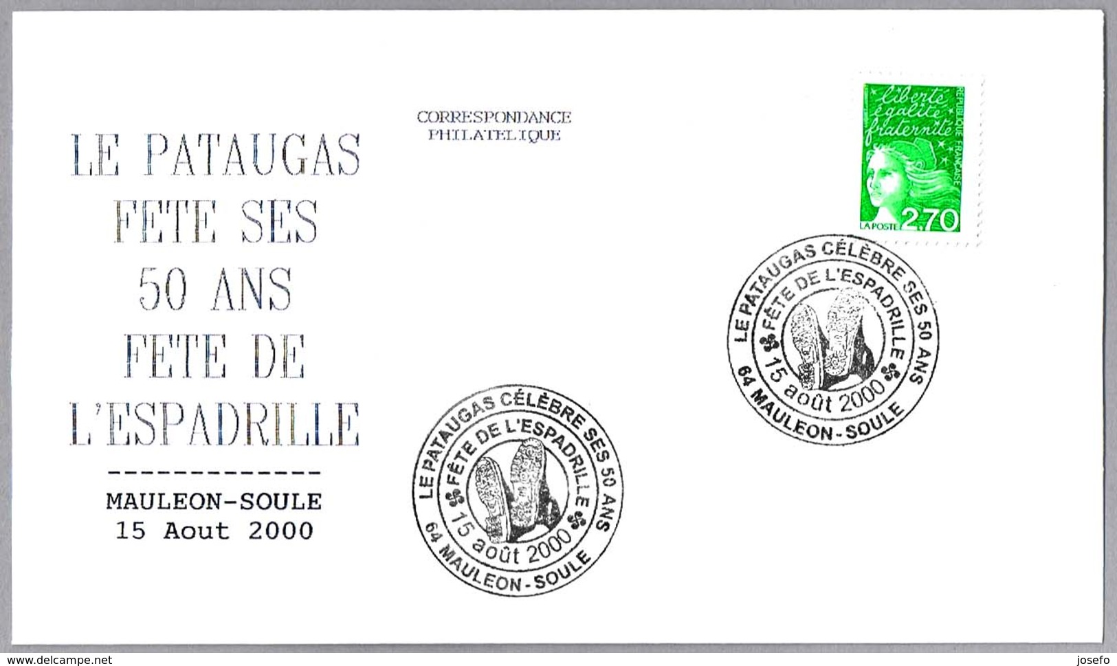 FIESTA DE LAS ALPARGATAS - FETE DE L'ESPADRILLE. Mauleon-Soule 2000 - Textile