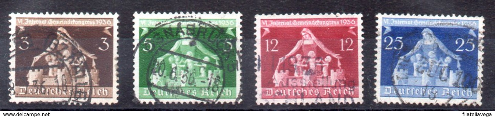 Serie De Alemania Imperio N ºYvert 573/76 O Valor Catálogo 3.5 € - Usados