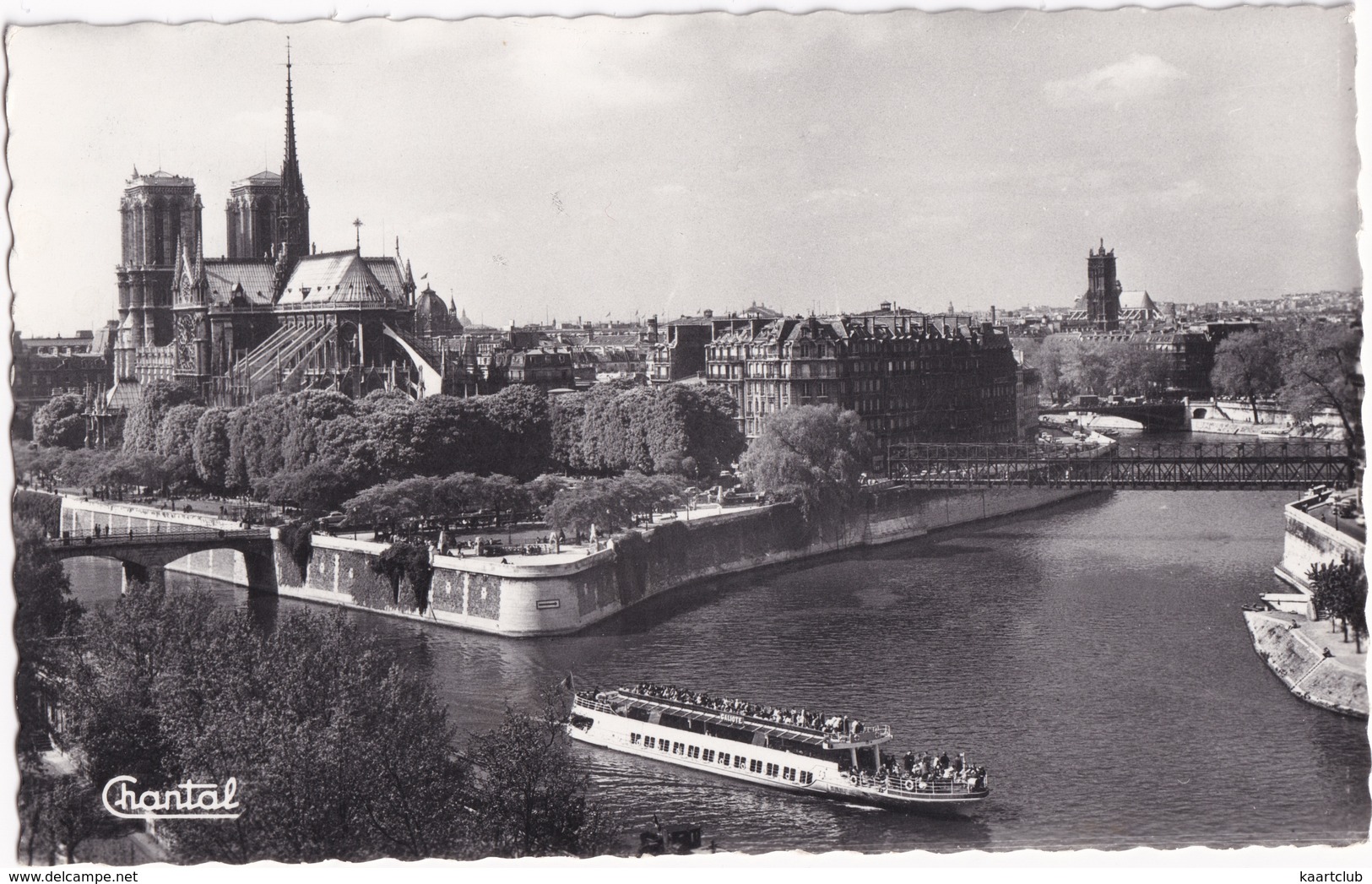 94 Paris - Notre-Dame Et Jardins De L'Archeveché - 'Galiote' Bateau D'excursion - Notre-Dame De Paris