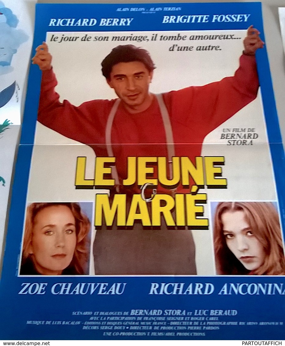 Aff Ciné Orig LE JEUNE MARIE (Prod Alain Delon) 1983 40X60 Richard Berry Brigitte Fossey Richard Anconina - Posters