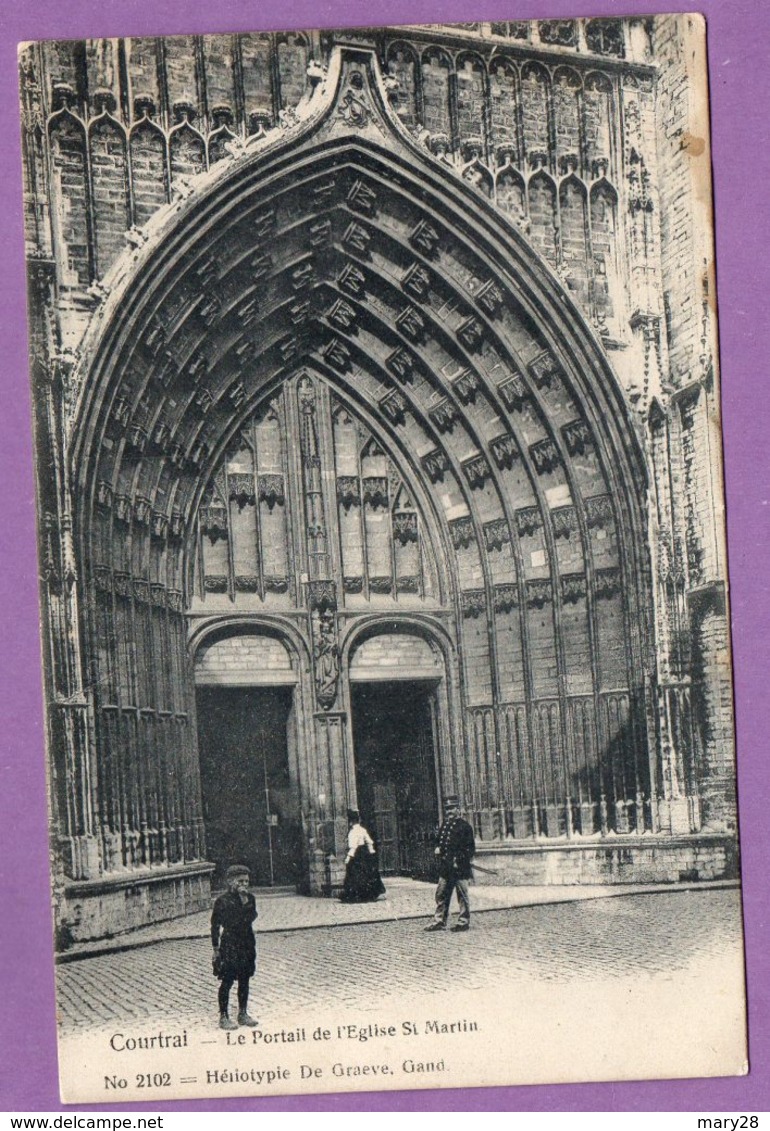 BELGIQUE COURTRAI Le Portail De L Eglise Saint Martin - Flandre Occidentale Kortrijk - - Kortrijk