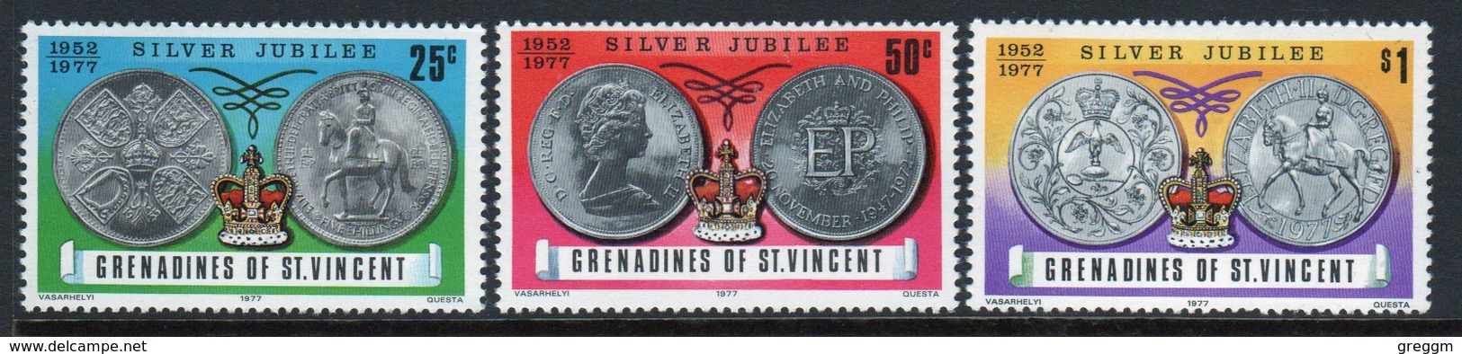 St.Vincent & Grenadines 1977 Set Of Stamps Commemorating Silver Jubilee. - St.Vincent Und Die Grenadinen