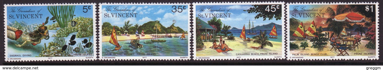 St.Vincent & Grenadines 1977 Set Of Stamps Commemorating Prune Island. - St.Vincent & Grenadines