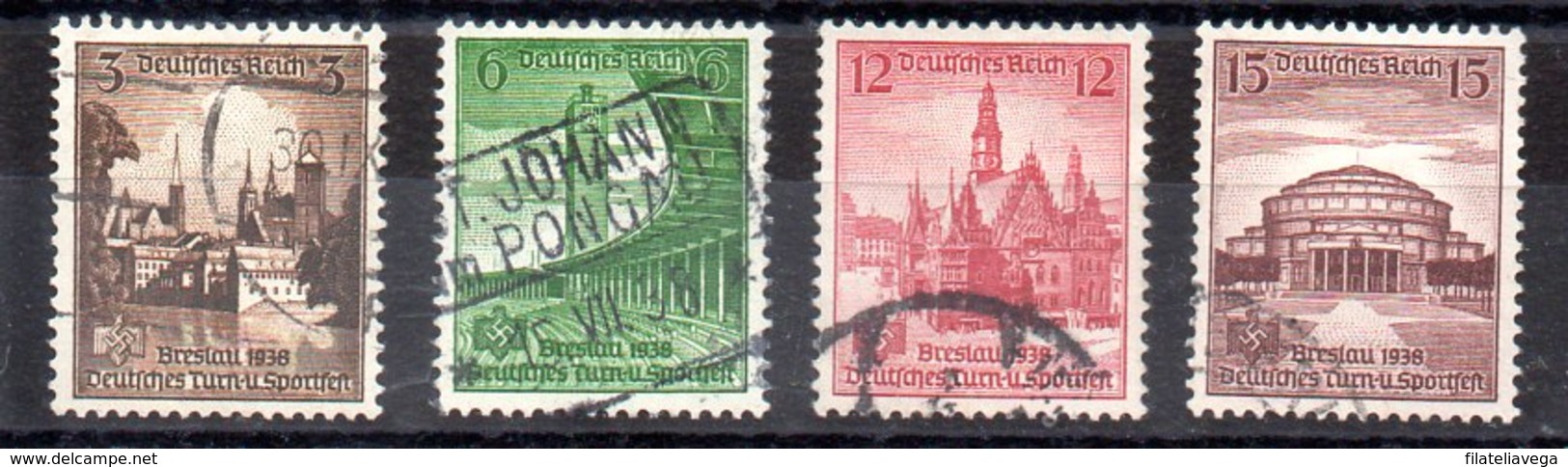 Serie De Alemania Imperio N ºYvert 608/11 O Valor Catálogo 3.3 € - Usados