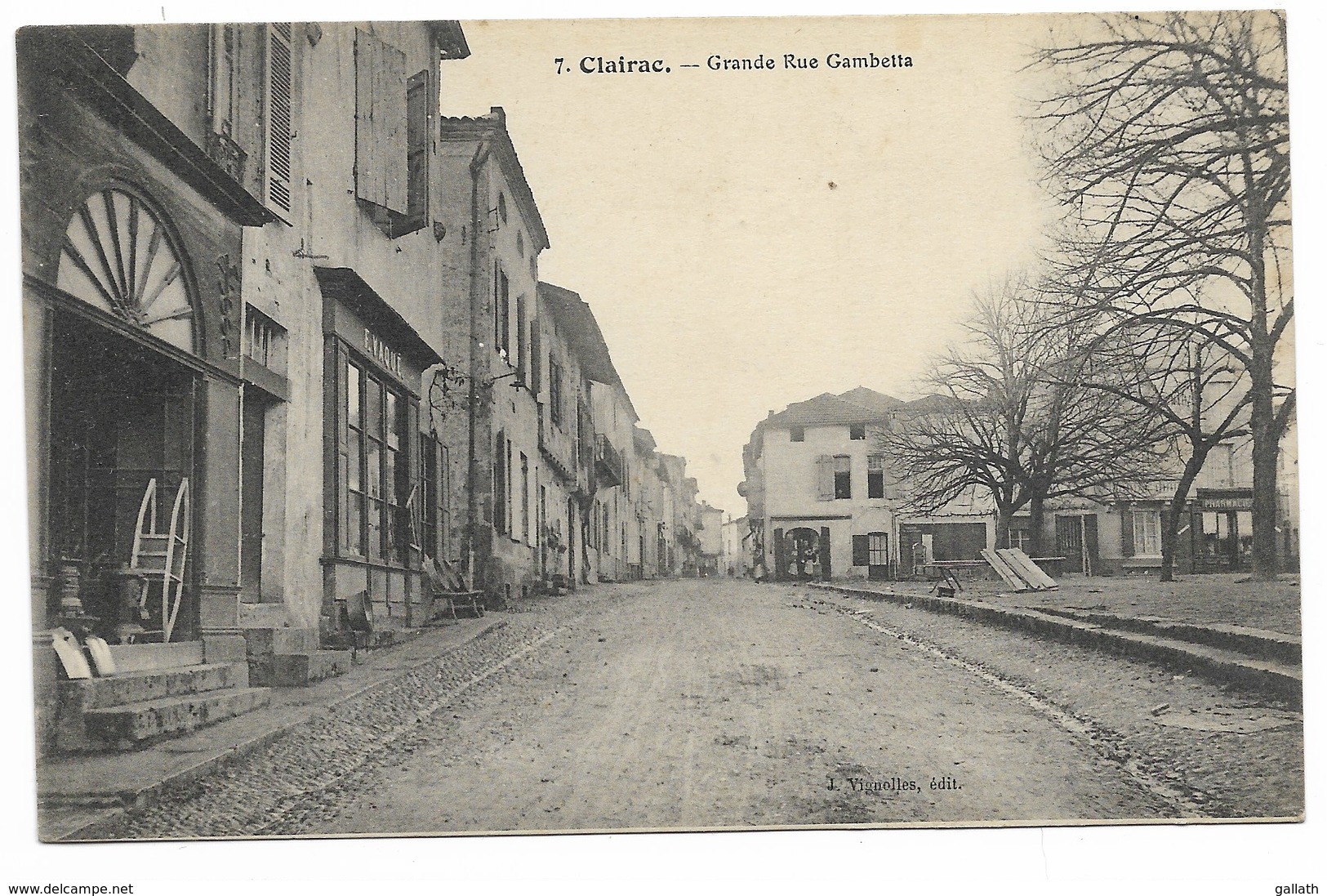 47-CLAIRAC-Grande Rue Gambetta...1910 - Autres & Non Classés