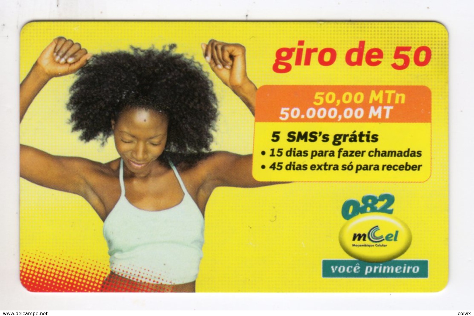 MOZAMBIQUE RECHARGE MCEL 50 000 Mt Année 2009 - Moçambique