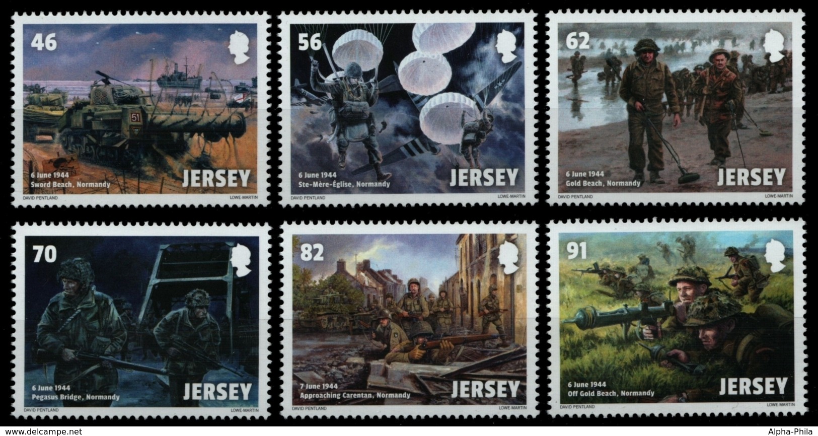 Jersey 2014 - Mi-Nr. 1810-1815 ** - MNH - Normandie - Jersey