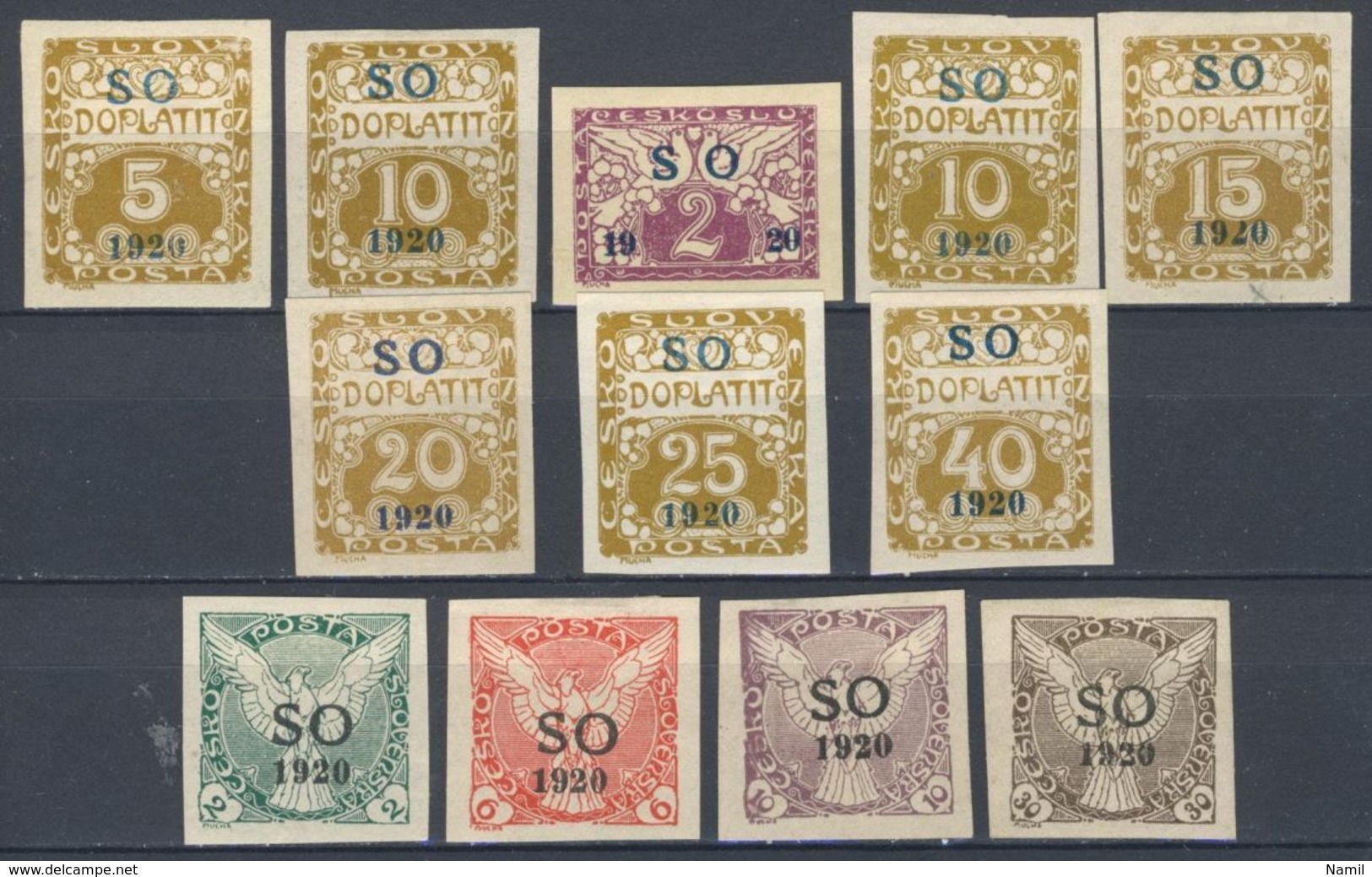 * Tchécoslovaquie-Silesie Orientale 1920 Mi P 1 Ex (Yv TT 1 Ex), (MH) - Unused Stamps