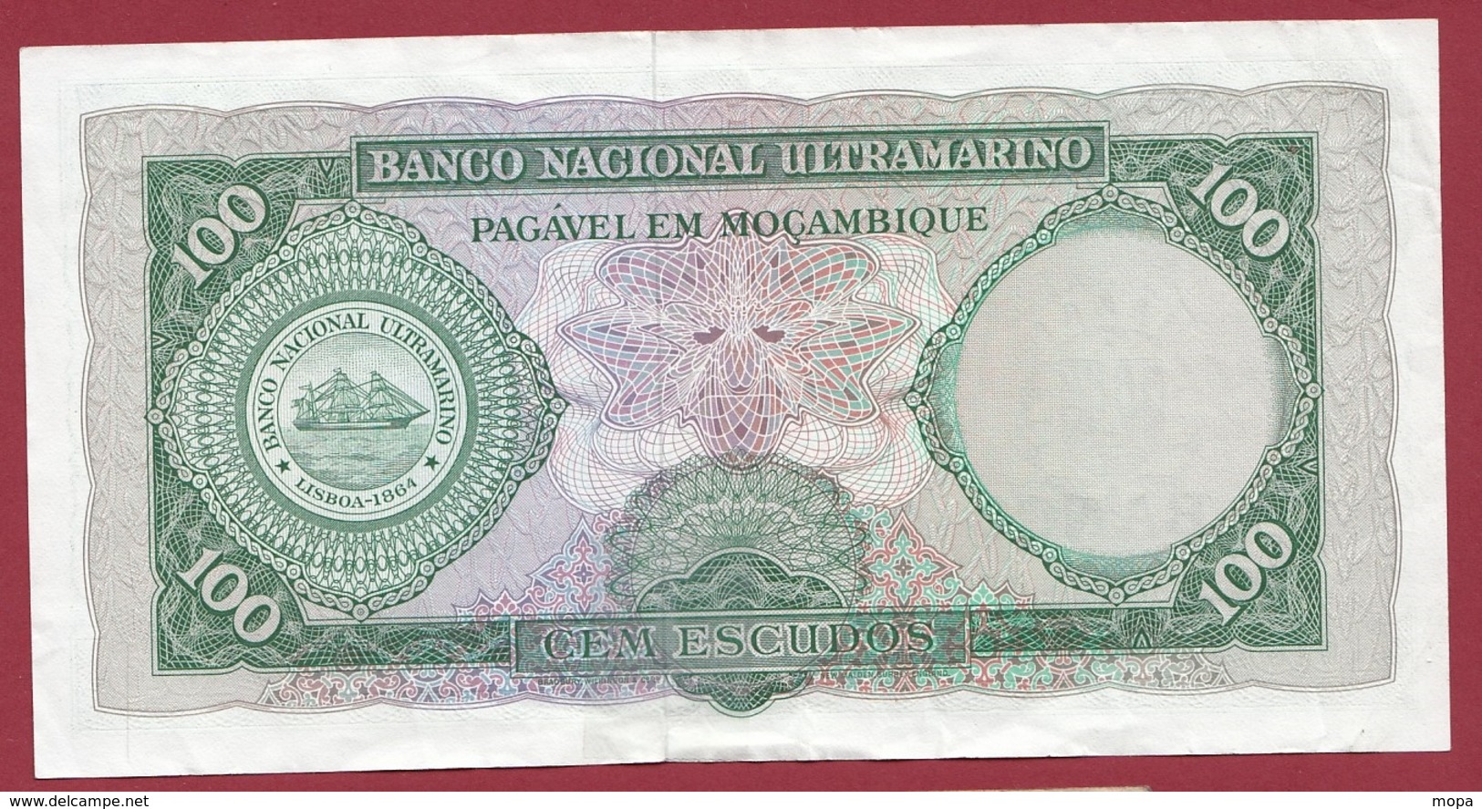 Mozambique 100 Escudos Du 27/03/1961 Dans L 'état - Mozambique