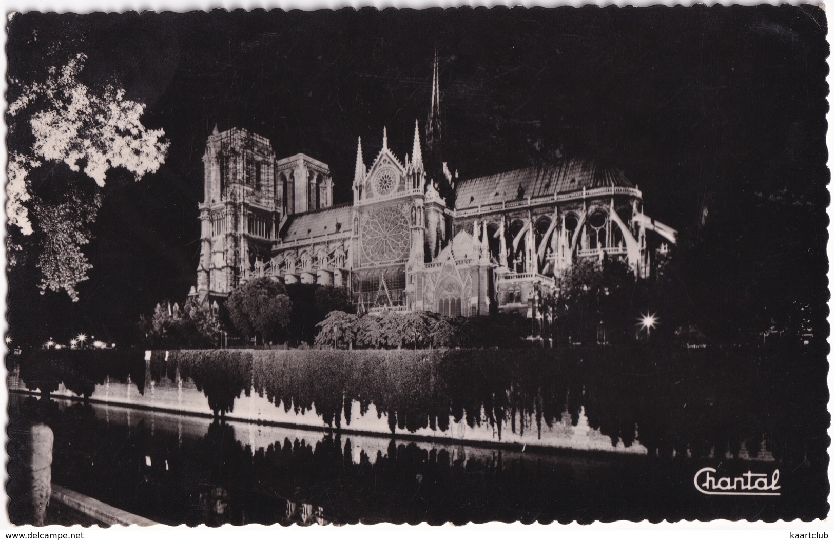 109 Paris - Notre-Dame Illuminée - (Postmark: 'Beret's Rouges'- 'Parachutistes Coloniaux') - 1957 - Notre Dame Von Paris