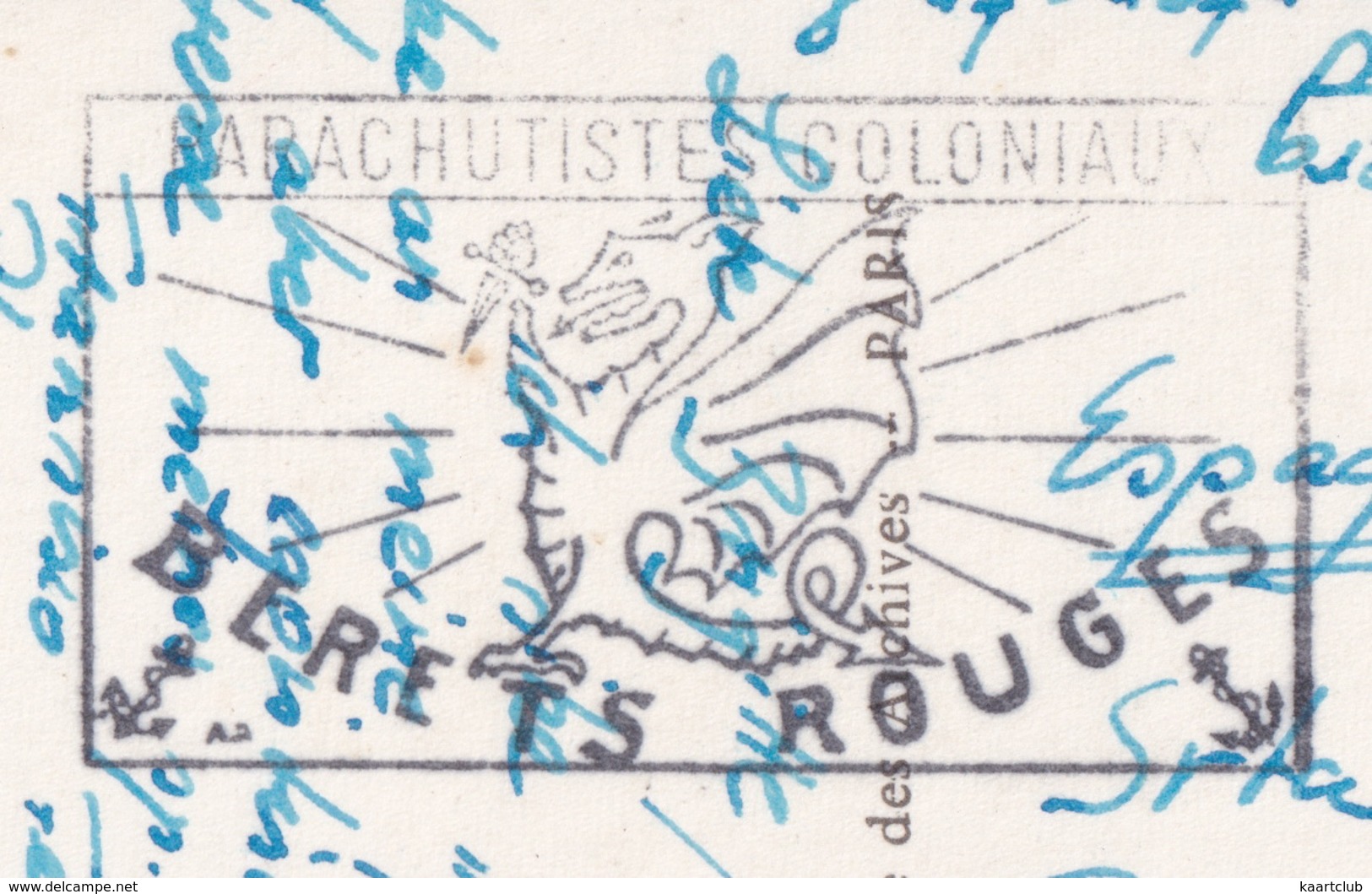 109 Paris - Notre-Dame Illuminée - (Postmark: 'Beret's Rouges'- 'Parachutistes Coloniaux') - 1957 - Notre Dame De Paris