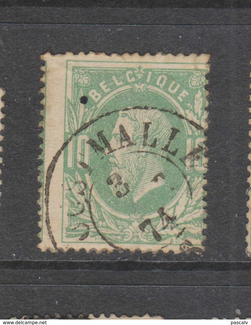 COB 30 Oblitération Centrale Double Cercle OOSTMALLE - 1869-1883 Léopold II