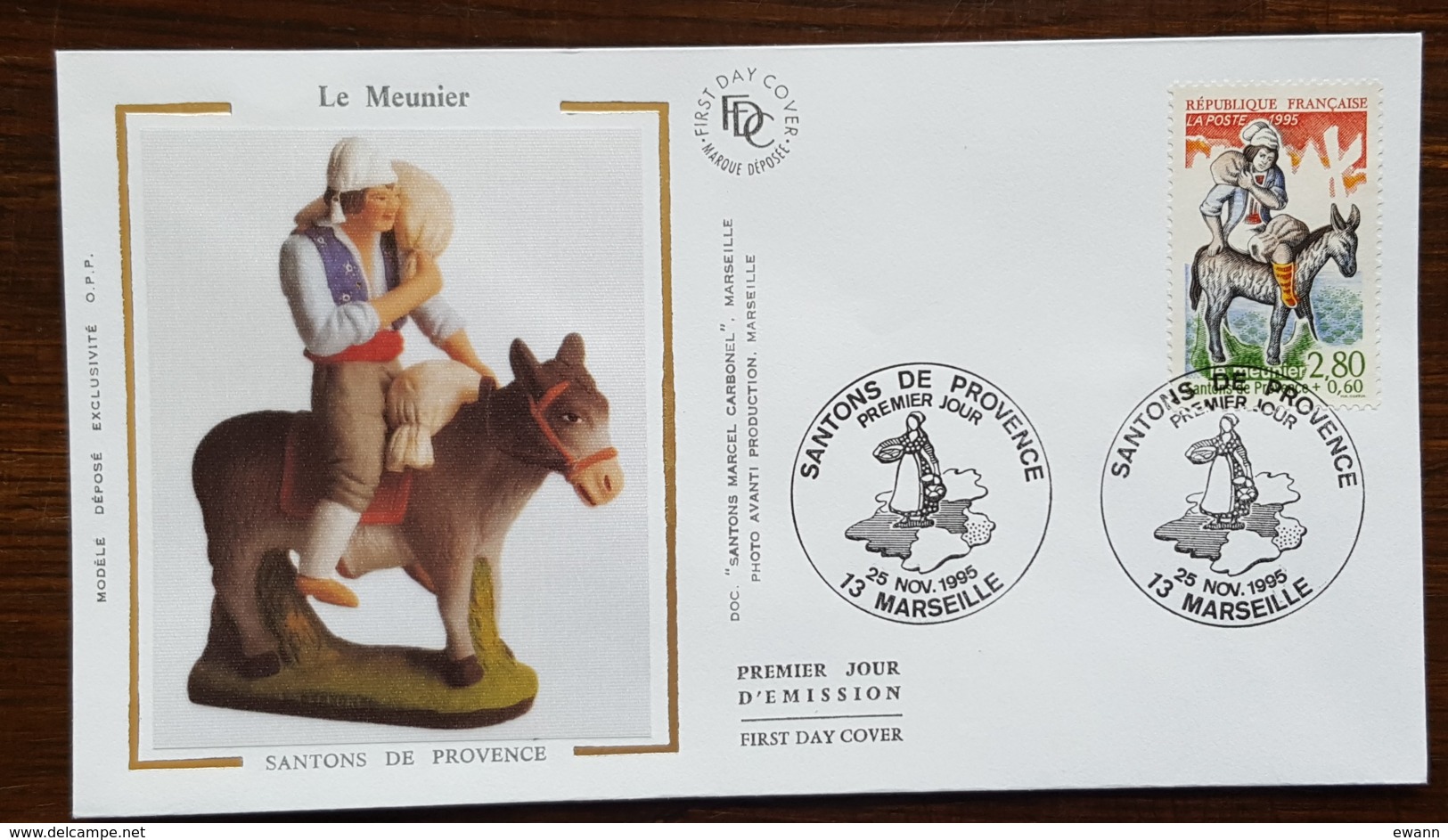 FDC 1995 - YT N°2977 - SANTONS DE PROVENCE / MEUNIER - MARSEILLE - 1990-1999