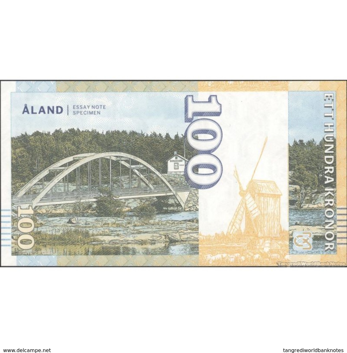 TWN - ÅLAND ISLANDS (private Issue) - 100 Kronor 2018 Low Serial A 000XXX UNC - Other & Unclassified