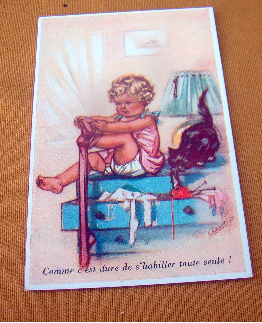 CPA GERMAINE BOURET Ancienne Et  Signée - Bouret, Germaine