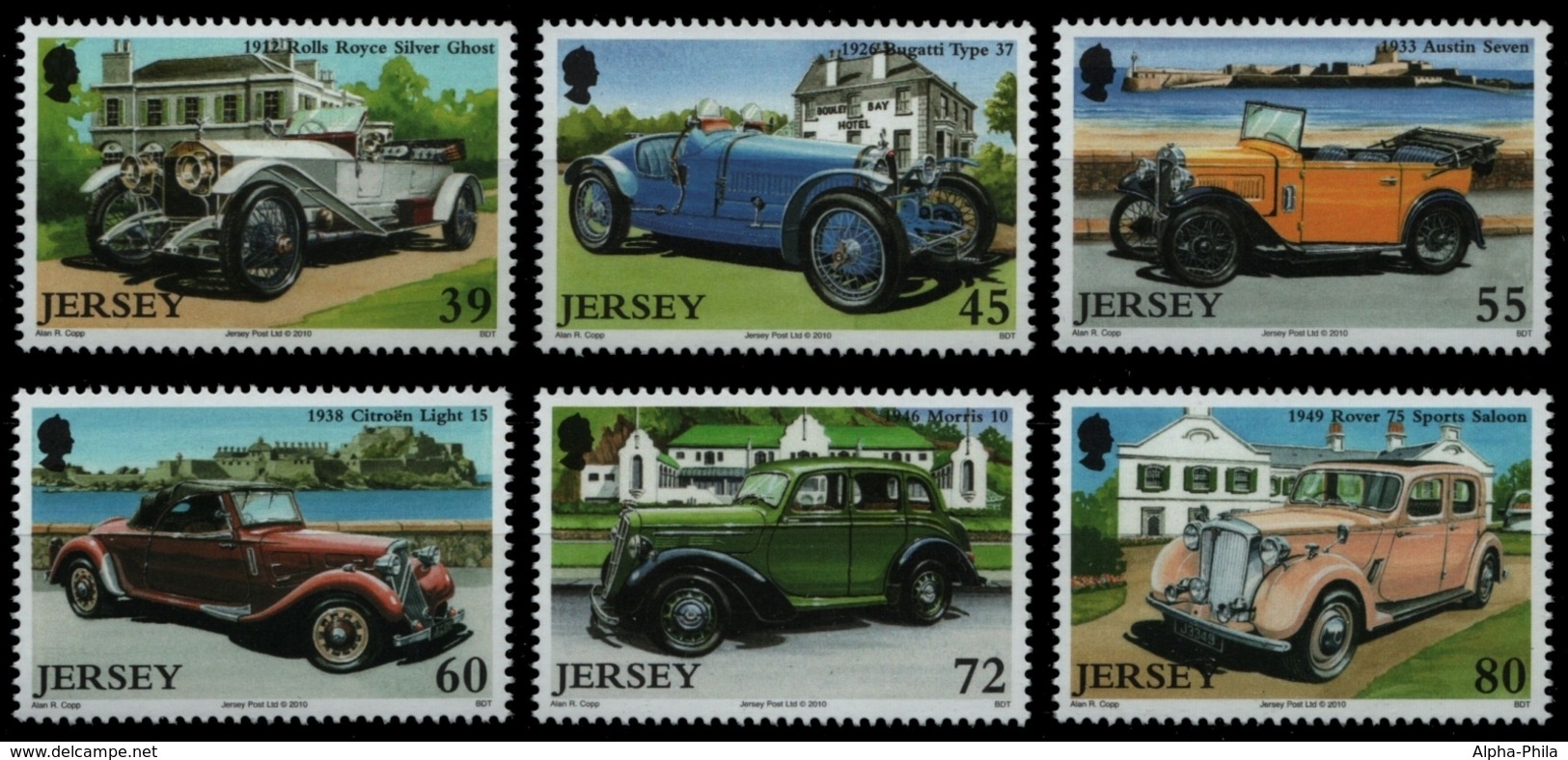 Jersey 2010 - Mi-Nr. 1508-1513 ** - MNH - Autos / Cars - Jersey