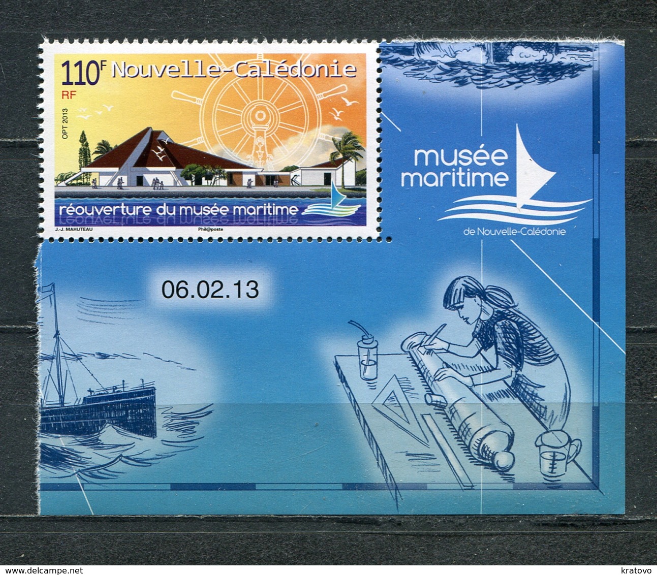 NEW CALEDONIA 2013 REOUVERTURE MUSEE MARITIME MNH - Unused Stamps