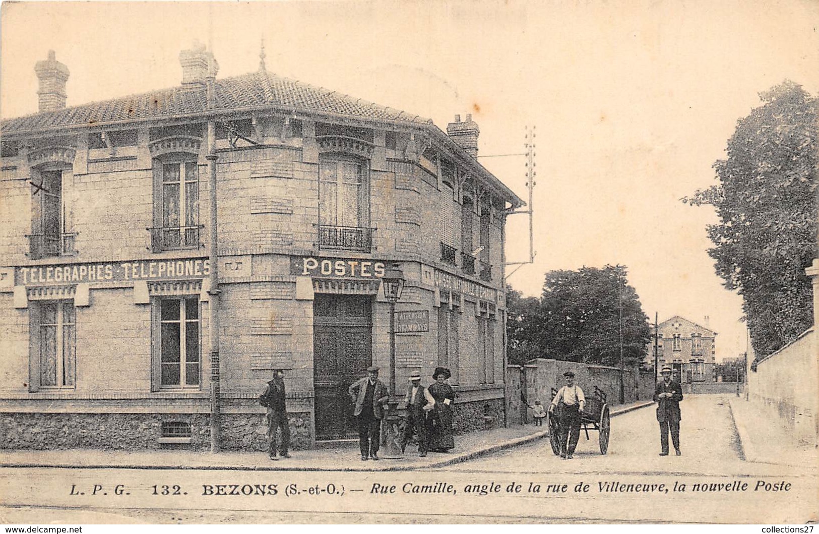 95-BEZONS-RUE CAMILLE, ANGLE DE LA RUE DE VILLENEUVE , LA NOUVELLE POSTE - Bezons