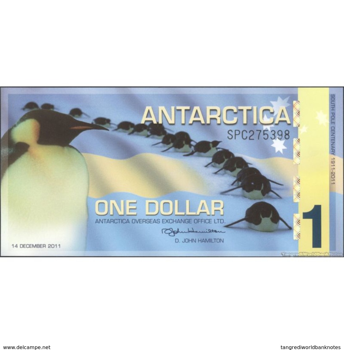TWN - ANTARCTICA - 1 Dollar 14.12.2011 Comm. - Polymer - Prefix SPC UNC - Altri & Non Classificati