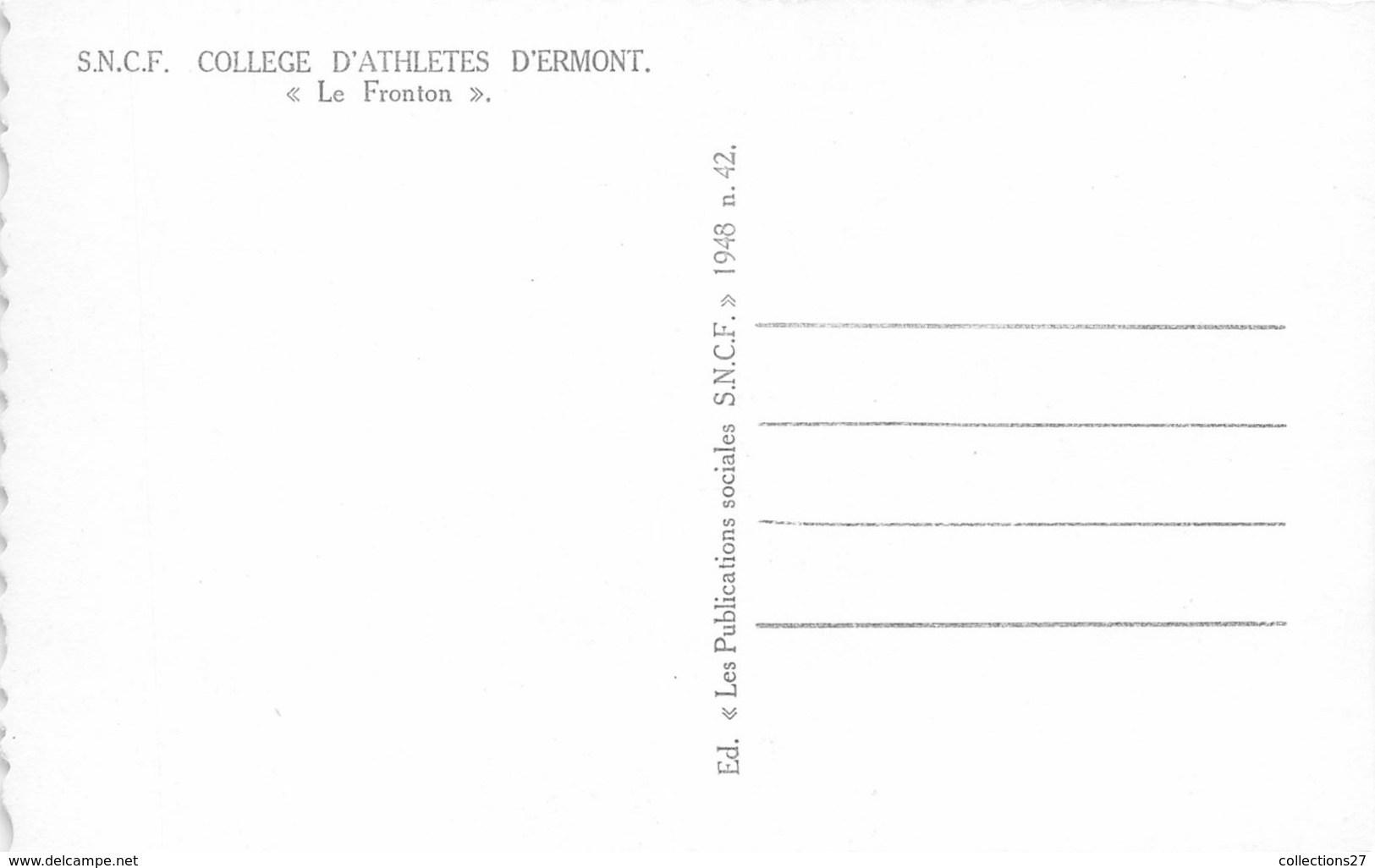 95-ERMONT- COLLEGE D'ATHLETTES D'ERMONT- LE FRONTON - Ermont-Eaubonne