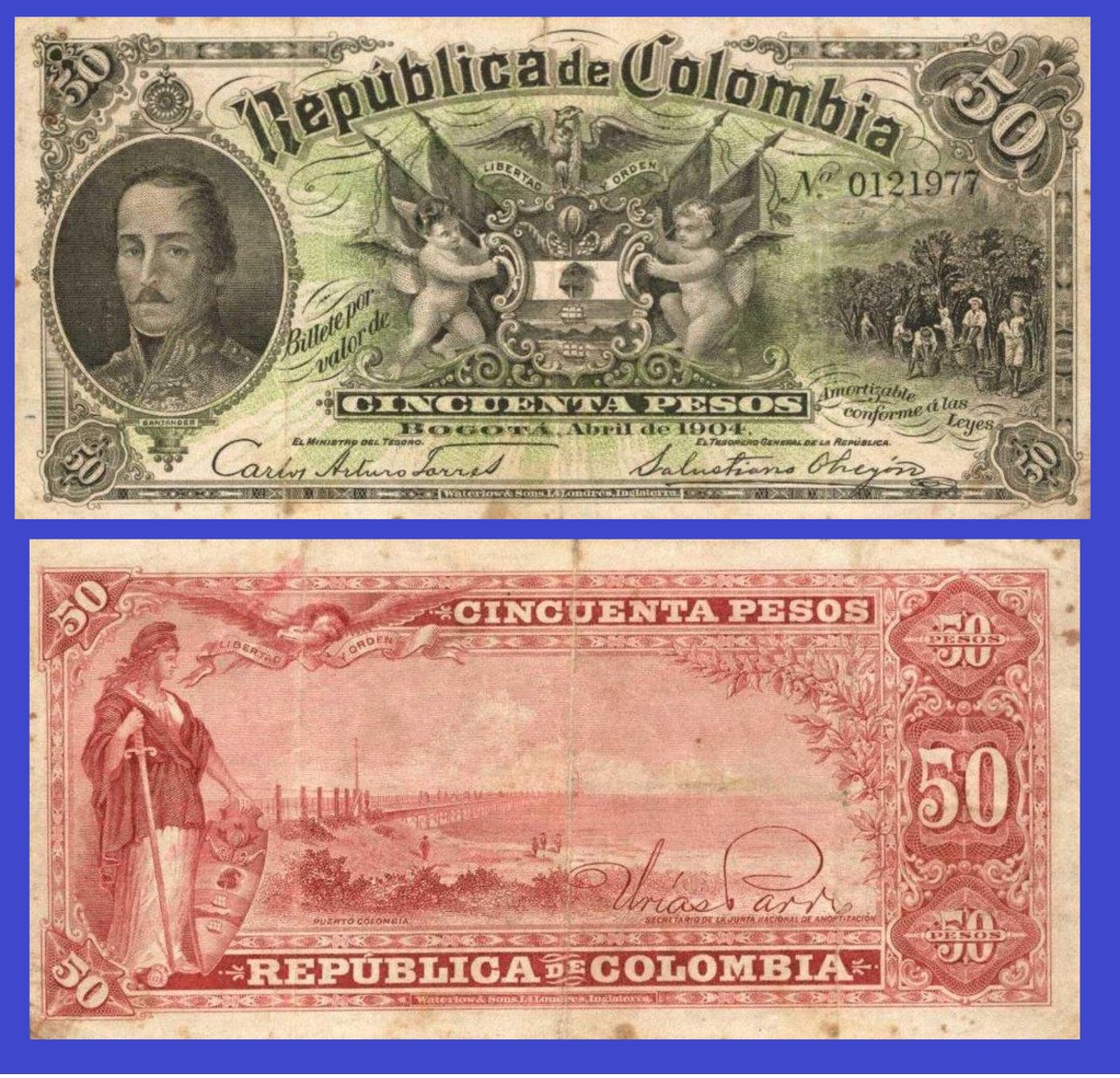 Colombia  50  Peso  1904 - Colombie