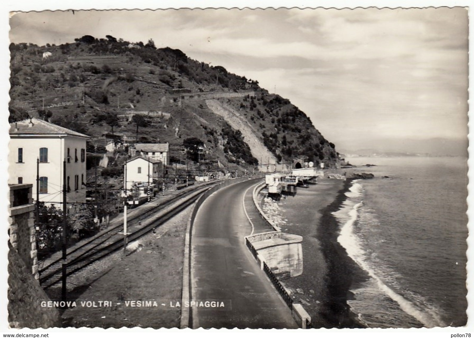 GENOVA VOLTRI - VESIMA - LA SPIAGGIA - ANNI '50 - Genova