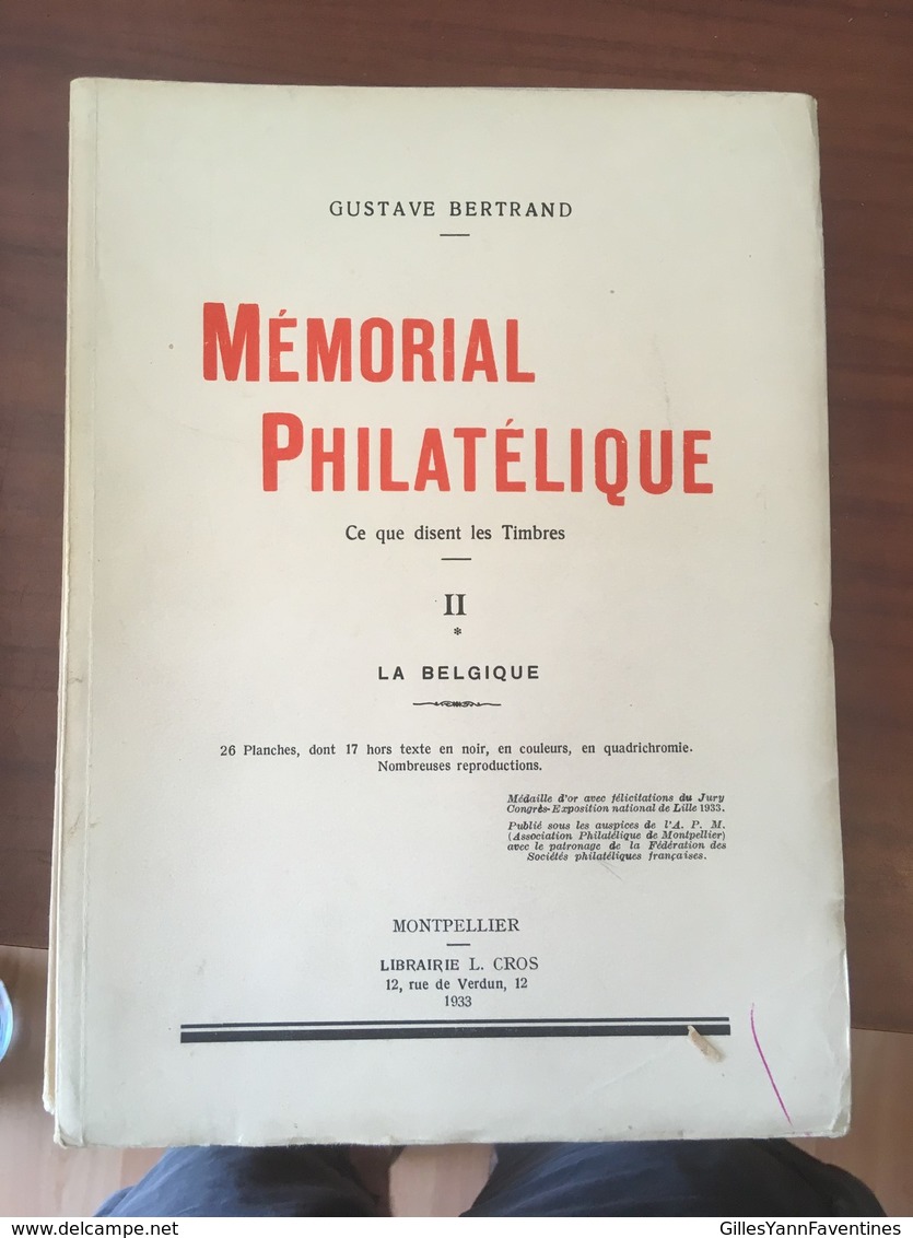 Bertrand Gustave Memorial Philatelique LA BELGIQUE 1934 - Belgio
