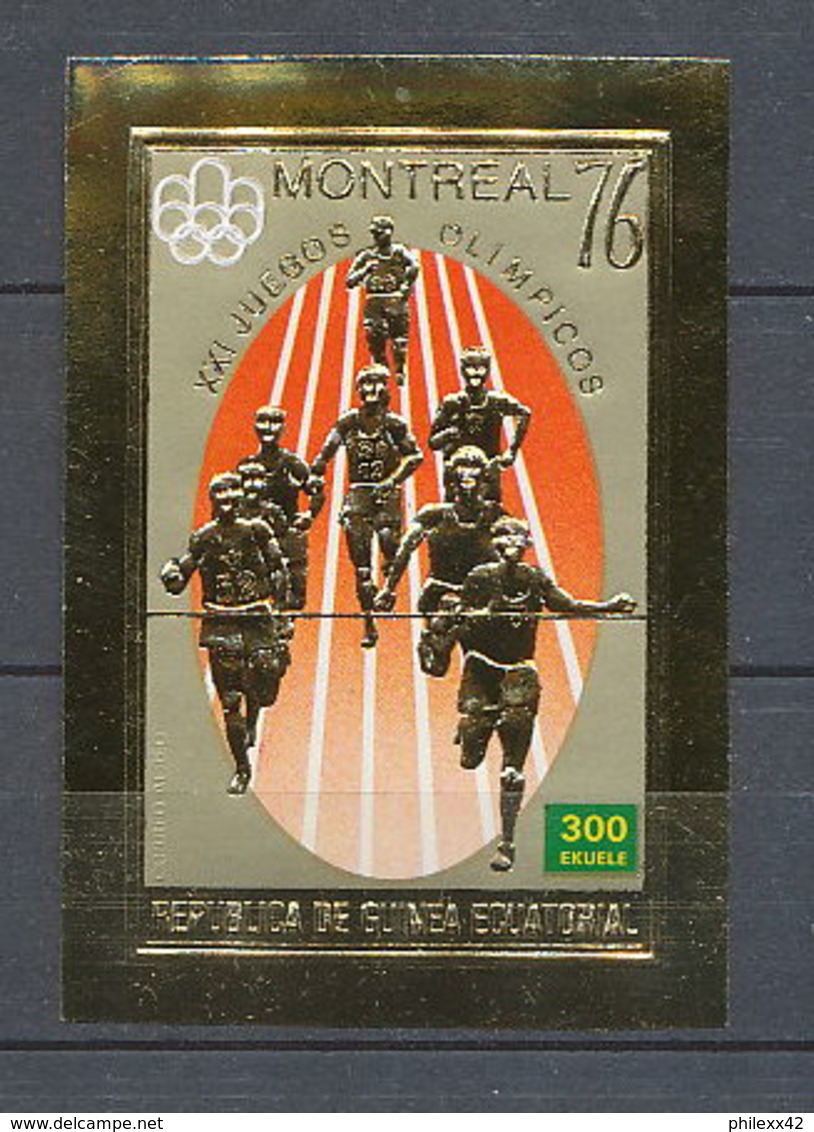 188 Guinée équatoriale Guinea OR Gold Stamps Non Dentelé Imperforate ATHLETISME Jeux Olympiques Montreal 76 - Guinée Equatoriale