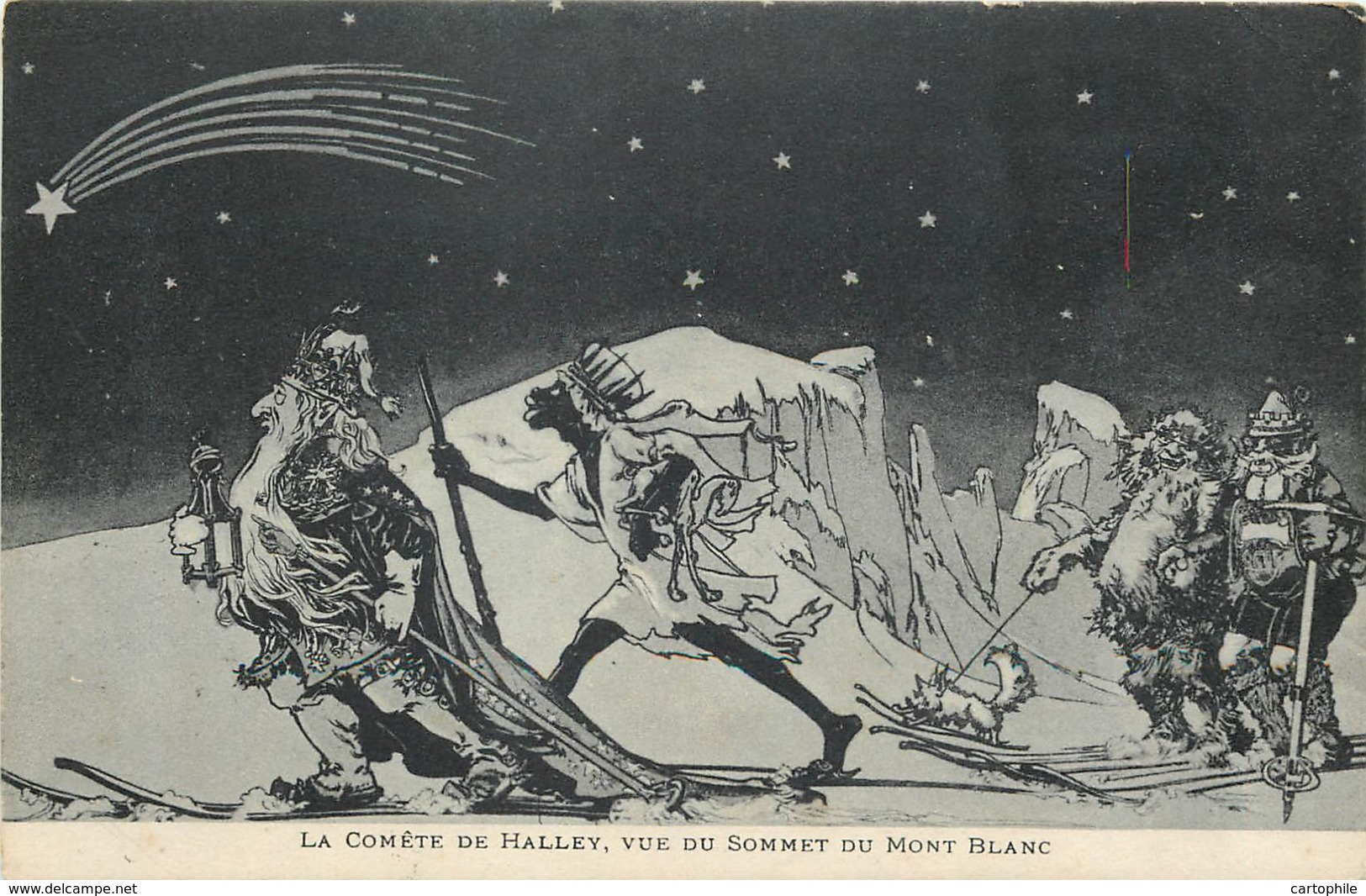 73 - La Comète De Halley Vue Du Sommet Du Mont Blanc - Illustration - Rois Mages ? - Altri & Non Classificati