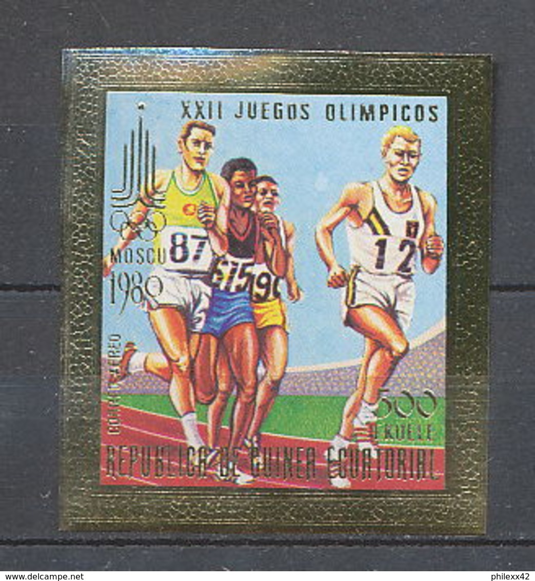 160 Guinée équatoriale Guinea N°286 OR Gold Stamps Non Dentelé Imperforate Jeux Olympiques MOSCOU 1980 COURSE - Summer 1980: Moscow