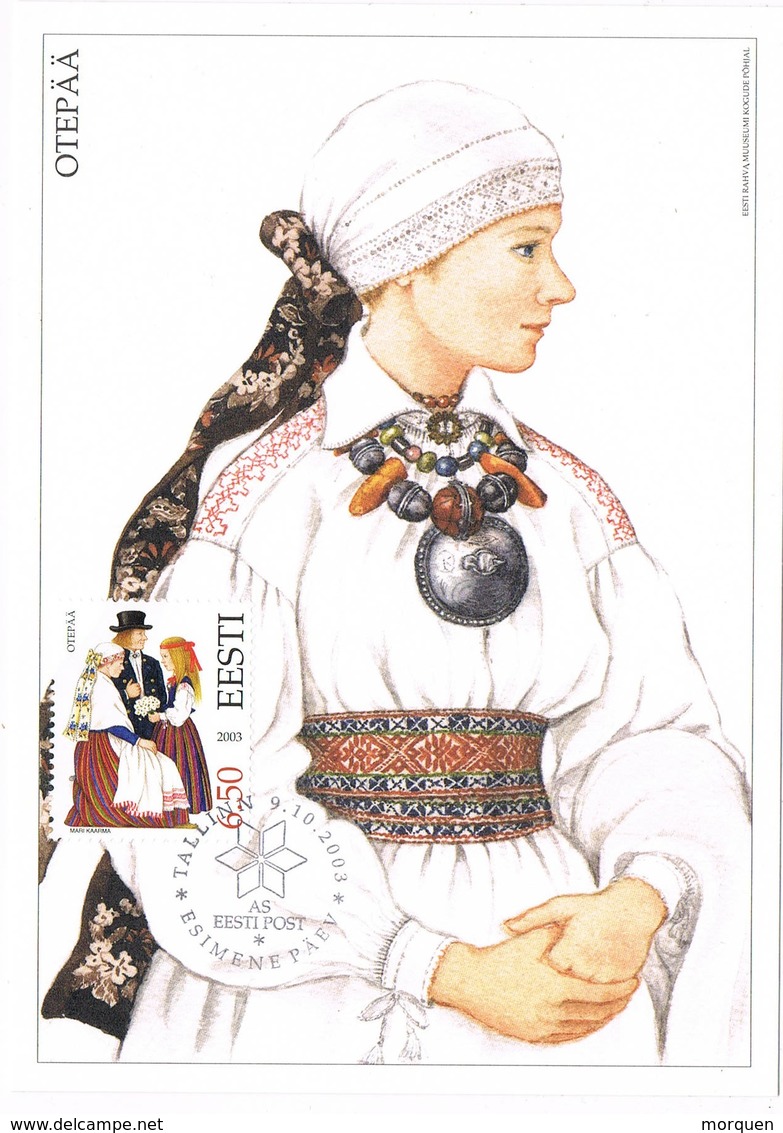 33315. Tarjeta Maxima TALLINN (Estonia) Eesti 2003. Traje Tipico OTEPÄÄ, Women Costume - Estonia