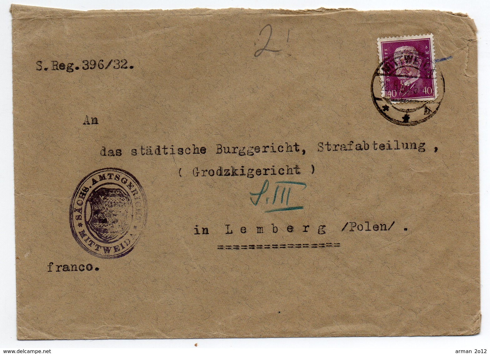Germany Mittweida Wafer 1932 - Covers & Documents
